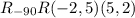 R_{-90}R(-2,5)\rightarrowV(5,2)