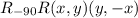 R_{-90}R(x,y)\rightarrowV(y,-x)