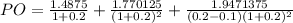 PO =\frac{1.4875}{1+0.2} +\frac{1.770125}{(1+0.2)^2}+\frac{1.9471375}{(0.2-0.1)(1+0.2)^2}