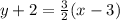 y+2=\frac{3}{2}(x-3)