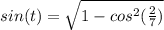sin(t) = \sqrt{1-cos^2( \frac{2}{7})}
