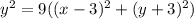 y^2=9((x-3)^2+(y+3)^2)