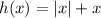 h(x)=|x|+x