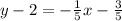 y-2=-\frac{1}{5}x-\frac{3}{5}