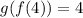 g(f(4))=4