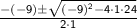 \sf{\frac{ -(-9) \pm \sqrt{ (-9)^2 -  4 \cdot 1 \cdot 24} }{ 2 \cdot 1 }}