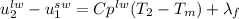 u_2^{lw}-u_1^{sw}=Cp^{lw}(T_2-T_m)+\lambda _f
