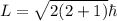 L=\sqrt{2(2+1)}\hbar