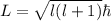 L=\sqrt{l(l+1)}\hbar