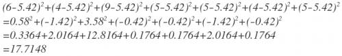 4. a data set has a variance of 42. what is the standard deviation of the data set?  round to the ne