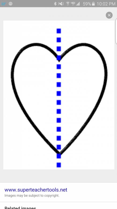 How many lines of symmetry does a heart have ?
