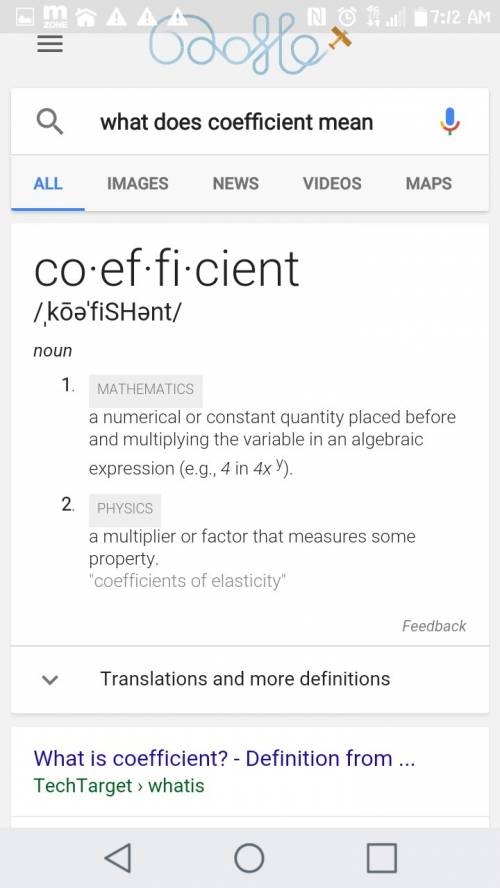 Can some  explain to me what coefficient means?