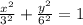 \frac{x^{2}}{3^{2}} + \frac{y^{2}}{6^{2}} =1