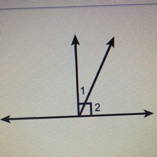 Which relationship describes angles 1 and 2? select each correct answer vertical angles suppleme