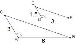 Urgent giving brainliest the triangles shown are similar. which is an appropriate similarity stateme