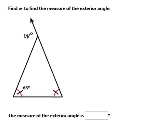 What is the measure of the exterior angle?