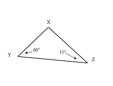 Which inequality statement describes the relationships between the sides of the triangle? a) xz &gt;