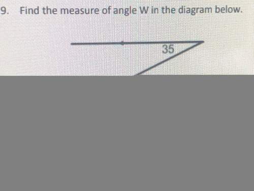Find the measure of angle w in the attached diagram and explain how you found it.