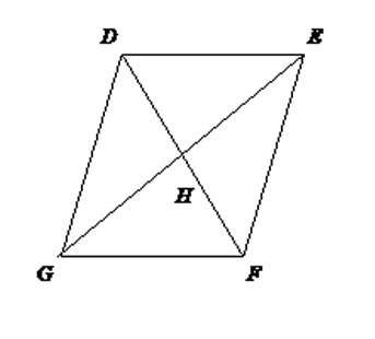 20 pointsin parallelogram defg, dh = x + 1, hf = 3y, g h = 3 x − 4 , and he = 5y + 1. find the value