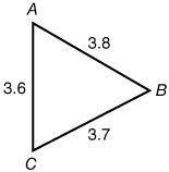 Fast in the above triangle, which angle has the largest measure? ∠a ∠b ∠c