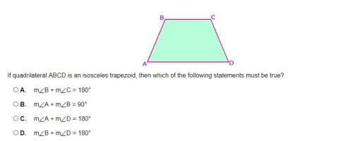 If quadrilateral abcd is an isosceles trapezoid, then which of the following statements must be true