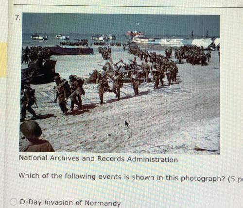Which of the following events is shown in this photograph? a. d-day invasion of normandy b. allied