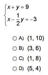 9.which of the following ordered pairs is a solution of the given system of linear equations answer