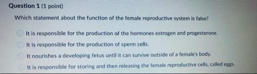 Which statement about the function of the female reproductive system is false? ? a. it is responsib