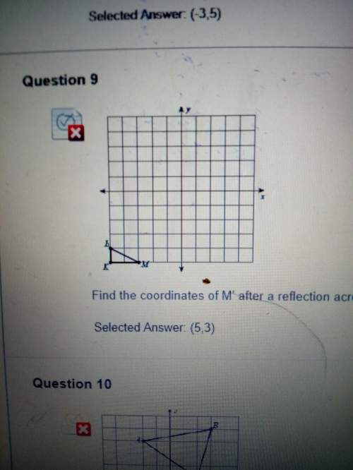 Find the coordinates of m' after a reflection across the line y= -1 and then across the x=-2.&lt;