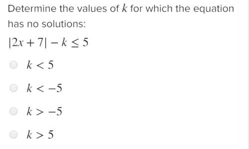 Determine the values of k for which the equation has no solution