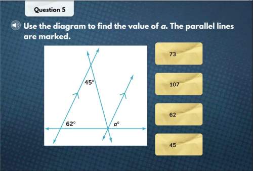 Use the diagram to find the value of a.the parallel lines are marked.