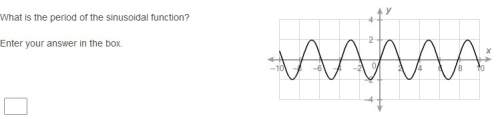 What is the period of the sinusoidal function? enter your answer in the box.