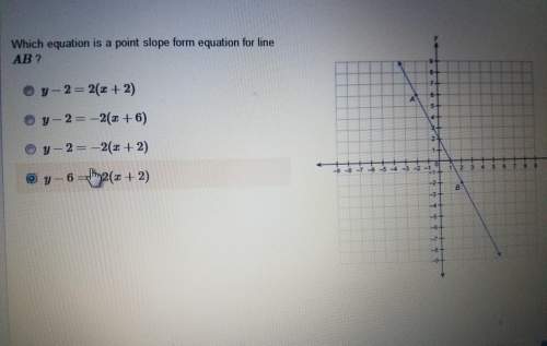 Which equation is a point slope form equation for line ab?