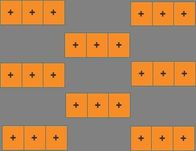 Which of the following multiplication expressions can be modeled by the tiles shown? check all that