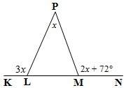 Find the value of x. give reasons to justify your solutions! l, m ∈ kn