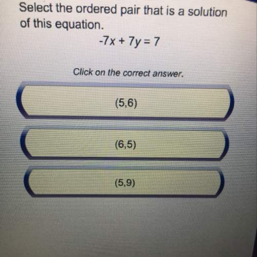 Ineed to know the ordered pairs for this equation i need the answer quick because it’s a timed test&lt;