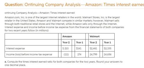 Continuing company analysis—amazon: times interest earned need on this am i using the right formu