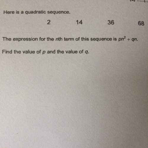 Find the value of p and the value of q