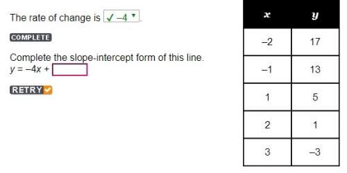 Complete the slope-intercept form of this line. y = –4x +it is not 0 btw