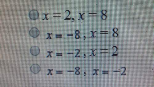 Solve.|x - 5| = 3(look at picture for answer choices)