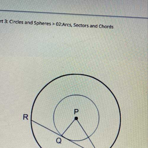 Pis the center of two concentric circles. pq=4.2 and ps=8.2. rs is tangent to the smaller circle and