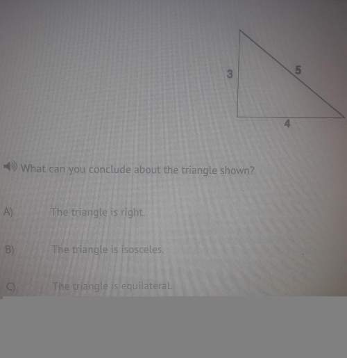 What can you conclude about the triangle shown