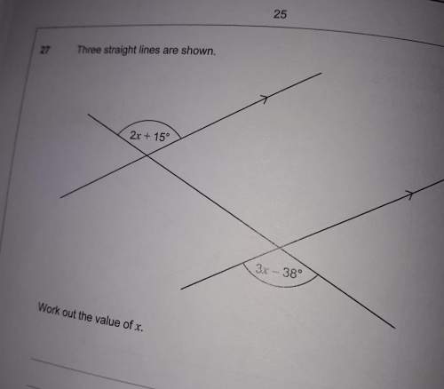 Find the value of x (picture provided)