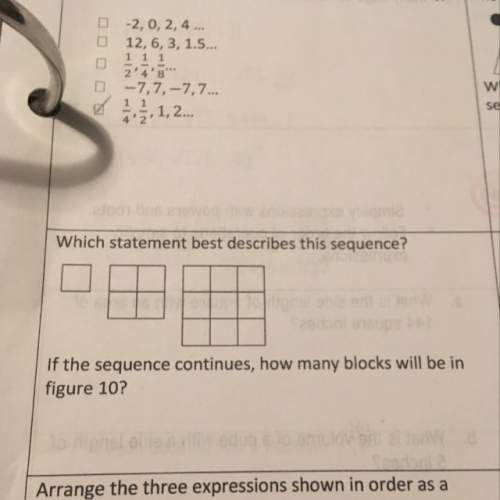 If a sequence starts with 1 then 4 then 9 how many would the next sequence have