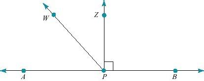Which of the pairs of angles are complementary? ∠apb and ∠zpb ∠apz and ∠bpz ∠apw and ∠zpw ∠wpz and