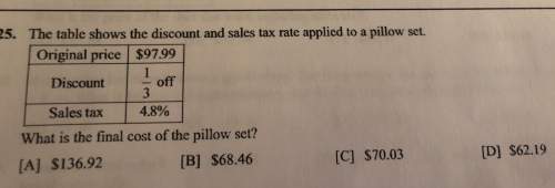 The table shows the discount and sales tax rate applied to a pillow set. what is the final cost of t