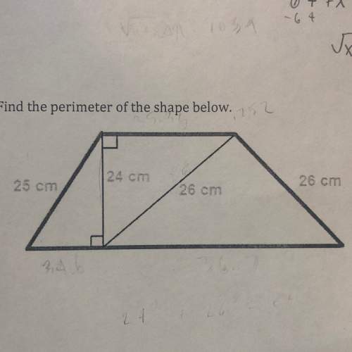 Find the perimeter of the shape below (it’s not drawn to scale)
