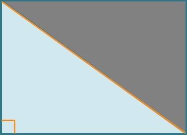 The area of a rectangle in 24 square units. a diagonal drawn from one corner to another divides the