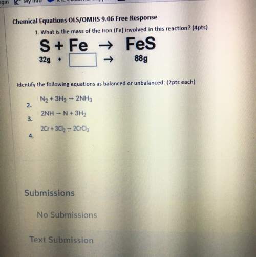 What is the mass of the iron (fe) involved in this reaction? identify the following equations as ba