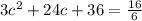 3c^2+24c+36=\frac{16}{6}